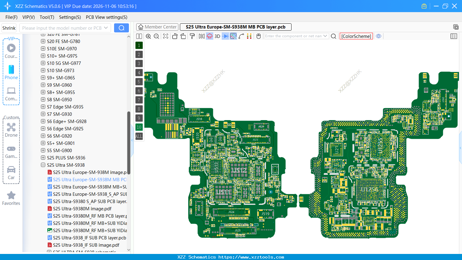 S25 Ultra Europe-SM-S938M MB PCB Layer